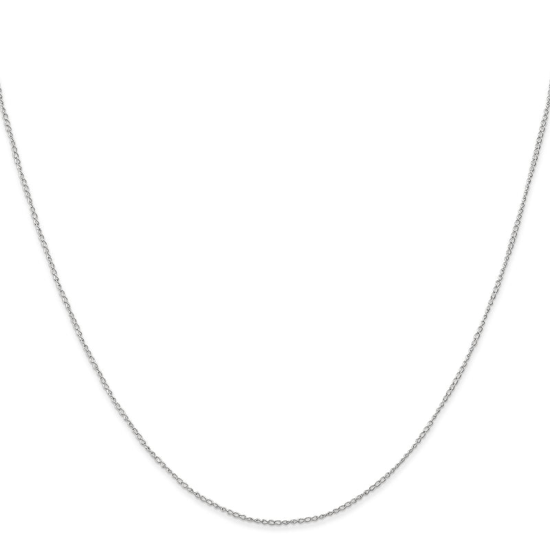 10K White Gold .5mm Carded Curb Chain Necklace