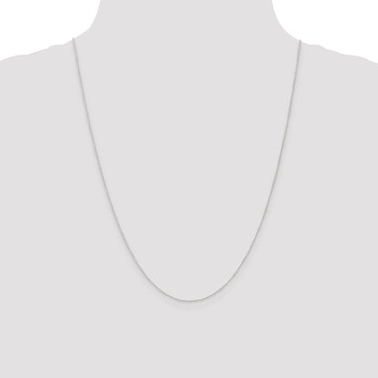 10K White Gold .5mm Carded Curb Chain