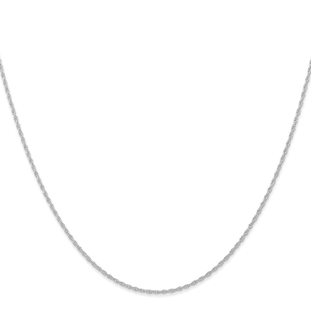 16 Inch 10K White Gold .95mm Carded Cable Rope Chain Necklace