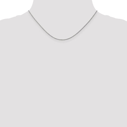 10K White Gold .95mm Carded Cable Rope Chain