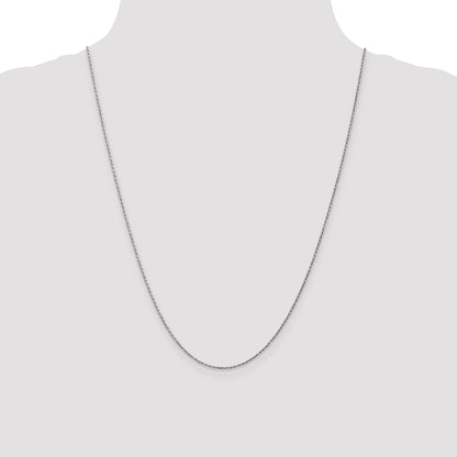 10K White Gold .95mm Carded Cable Rope Chain