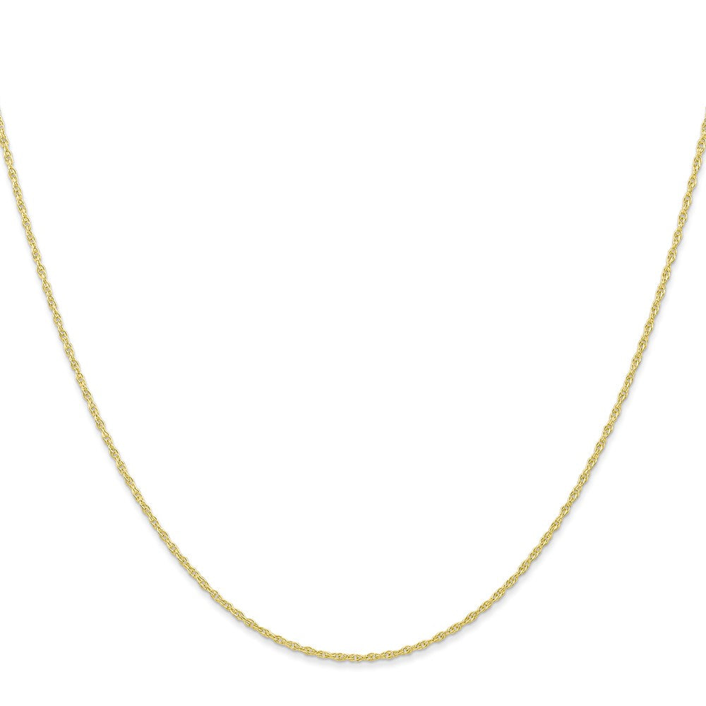 16 Inch 10K Yellow Gold .95mm Carded Cable Rope Chain Necklace
