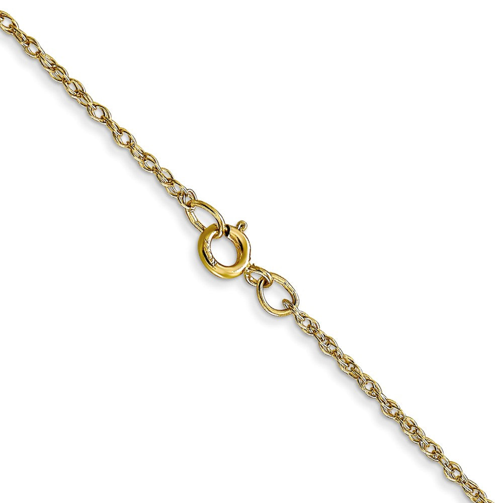 16 Inch 10K Yellow Gold .95mm Carded Cable Rope Chain Necklace