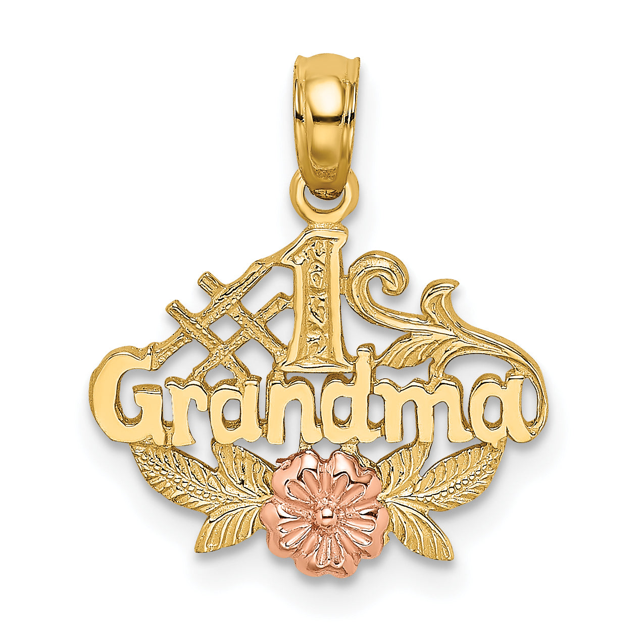 10K Two-Tone 10K Two-Tone #1 Grandma W/ Flower Charm