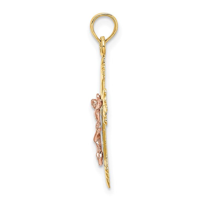 10K Two-Tone 10K Two-Tone Crucifix Charm