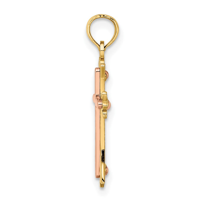 10K Two-Tone 10K Two-Tone Cross Charm
