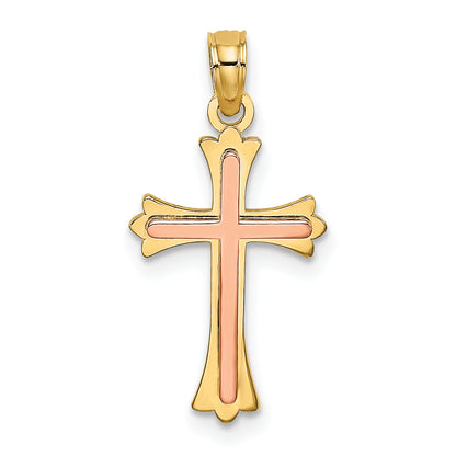 10K Two-Tone 10K Two-Tone Cross Charm