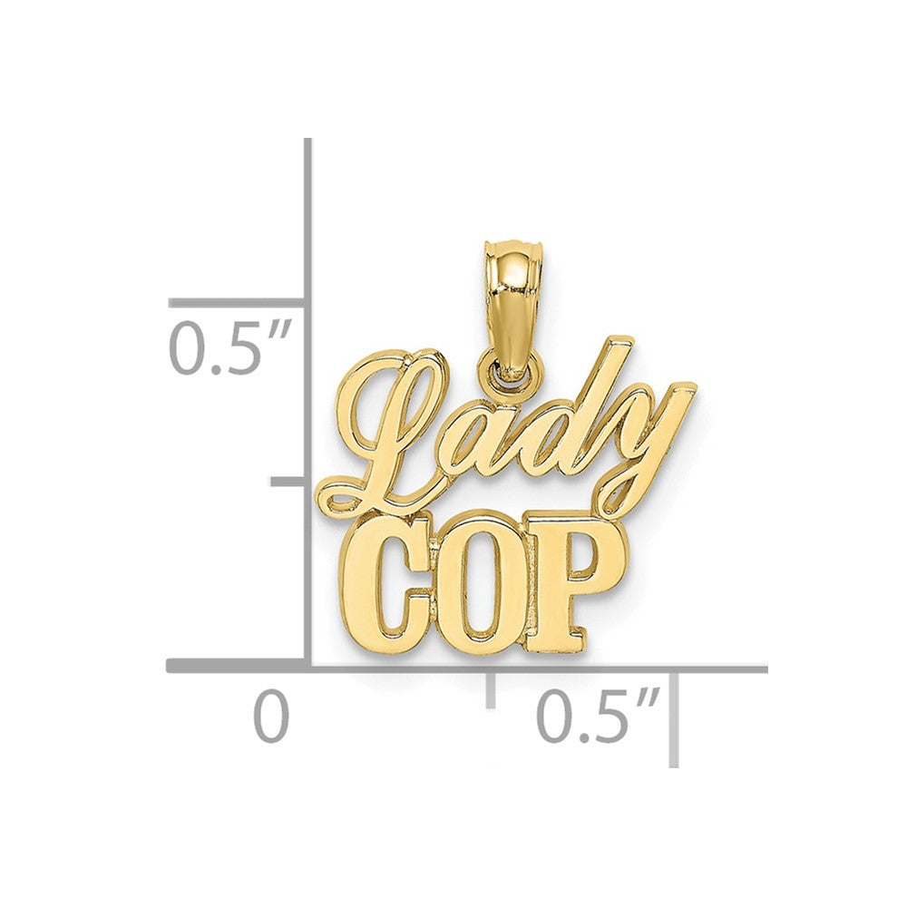 10K Yellow Gold Lady Cop Charm