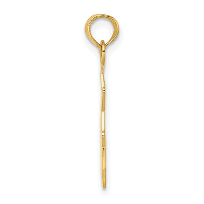 10K Yellow Gold I Heart My Sheriff Charm