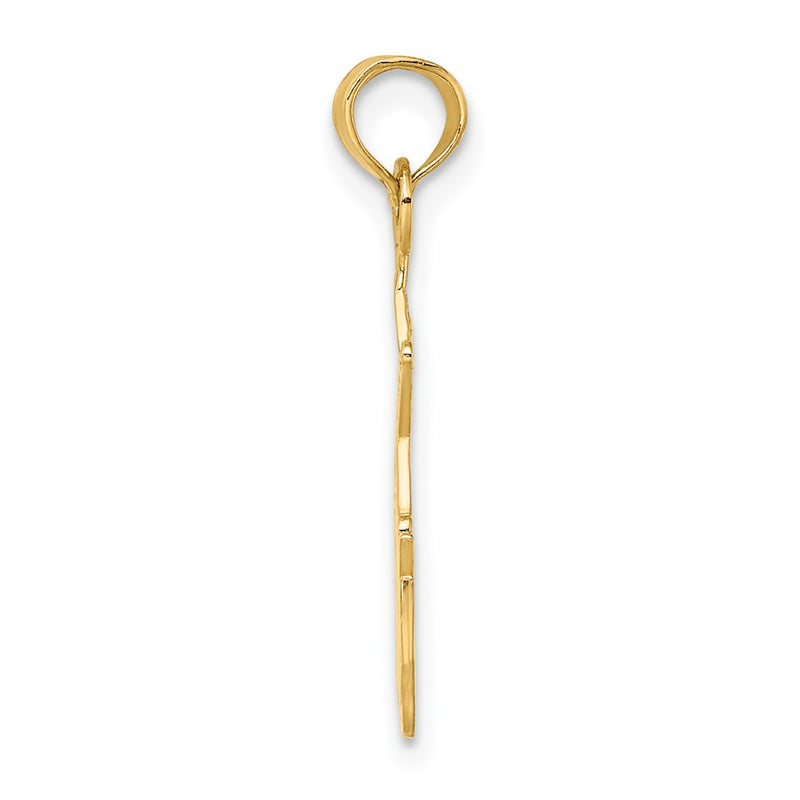 10K Yellow Gold I Heart My Sheriff Charm