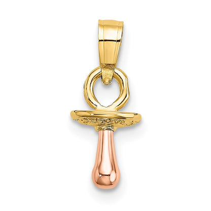 10K Two-Tone Two-Tone 3-D Pacifier Charm