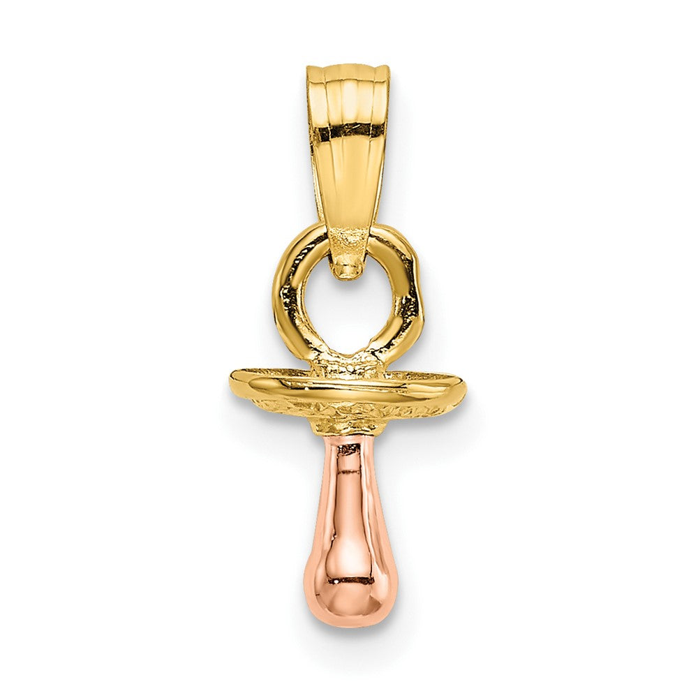 10K Two-Tone Two-Tone 3-D Pacifier Charm