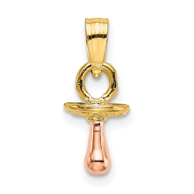 10K Two-Tone Two-Tone 3-D Pacifier Charm