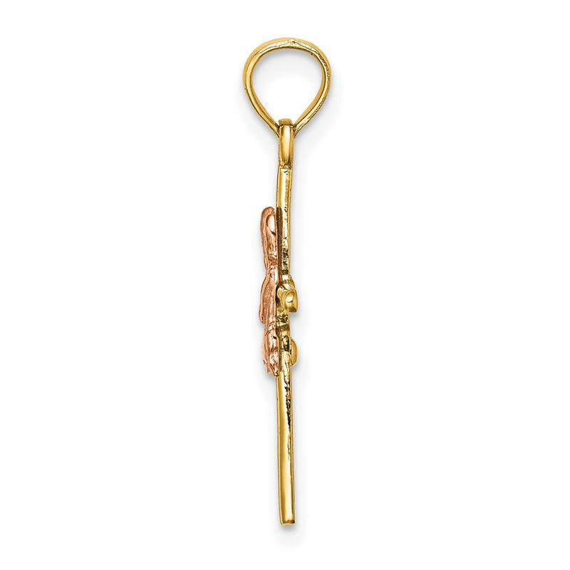 10K Two-Tone 10K Two-Tone 2-D Boy On Cross Charm