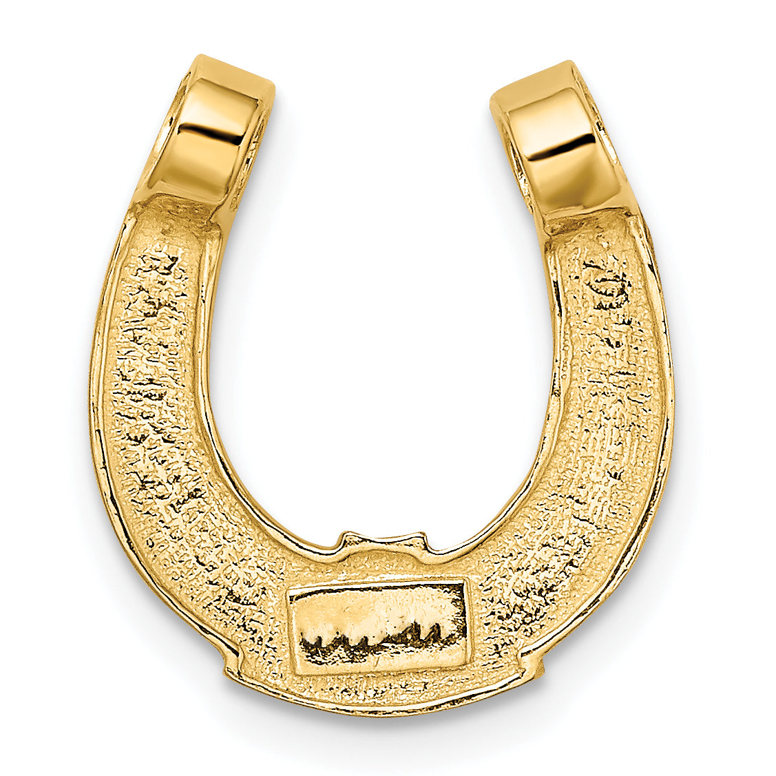 10K Yellow W/Rhodium W/ Rhodium Horseshoe Charm
