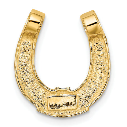 10K Yellow W/Rhodium W/ Rhodium Horseshoe Charm