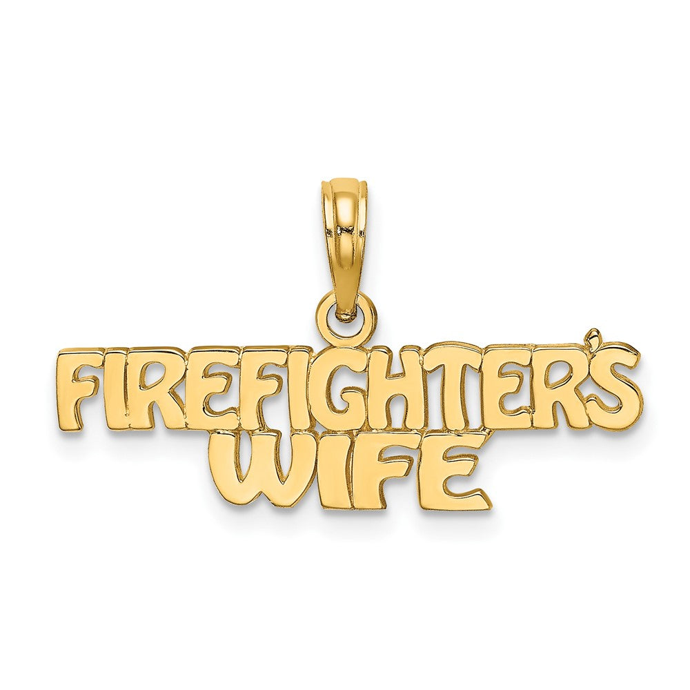 10K Yellow Gold Firefighter'S Wife Charm