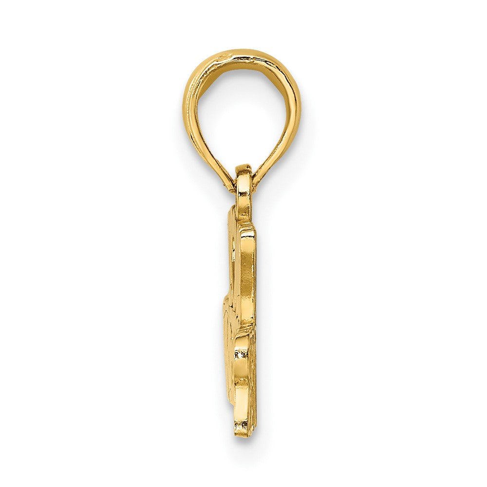 10K Yellow Gold I Love My Firefighter Charm