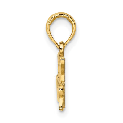 10K Yellow Gold I Love My Firefighter Charm
