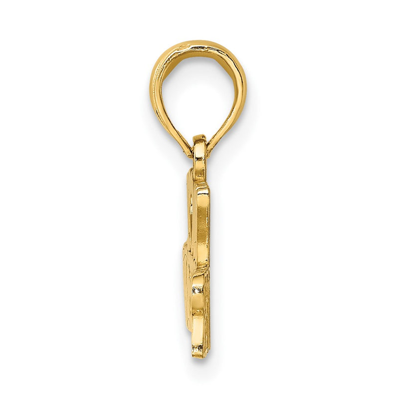 10K Yellow Gold I Love My Firefighter Charm