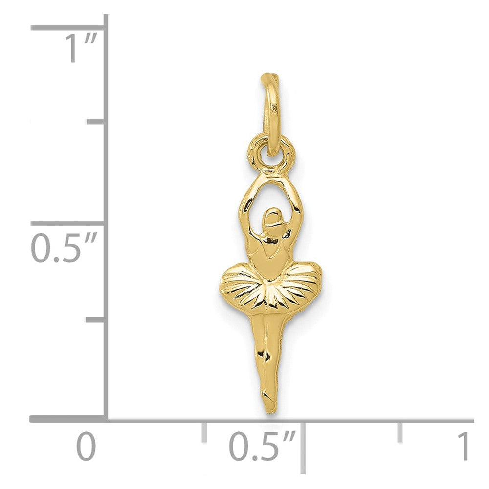10K Yellow Gold Polished Ballerina Charm