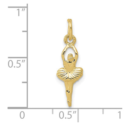 10K Yellow Gold Polished Ballerina Charm