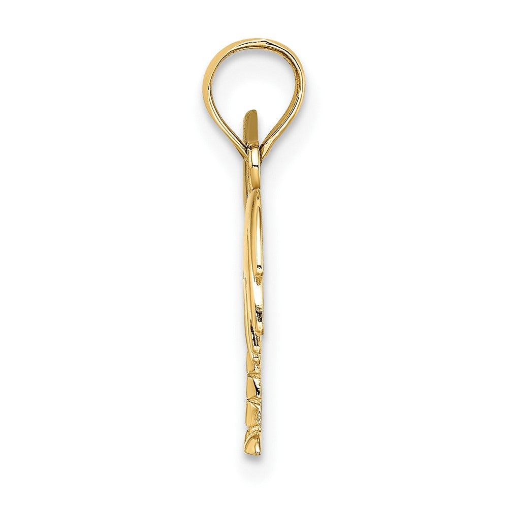 10K Yellow W/Rhodium 10K W/ Rhodium Charleston Palm Tree Charm