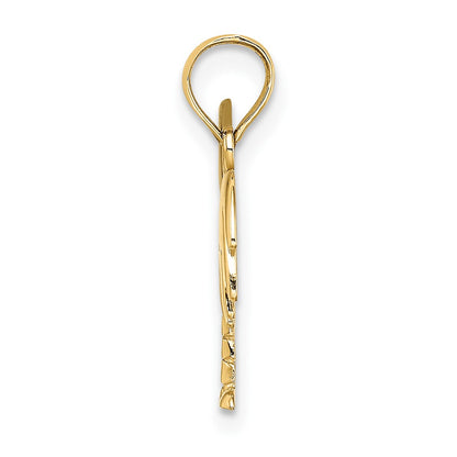 10K Yellow W/Rhodium 10K W/ Rhodium Charleston Palm Tree Charm