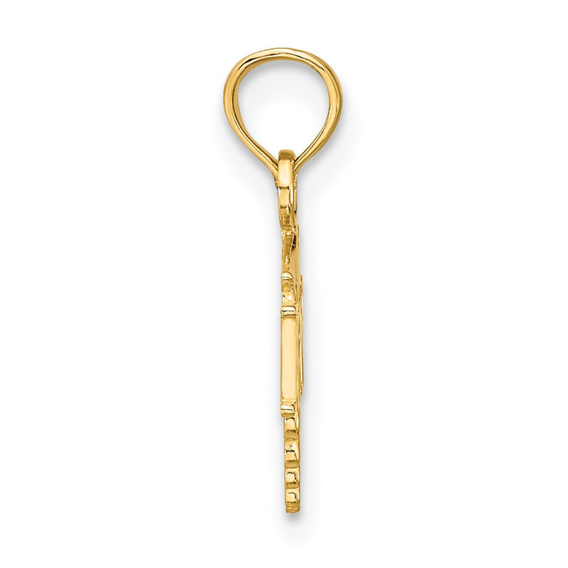 10K Yellow Gold 10K Rn Caduceus Charm
