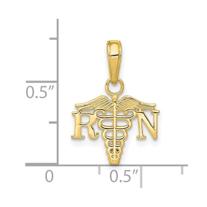 10K Yellow Gold 10K Rn Caduceus Charm