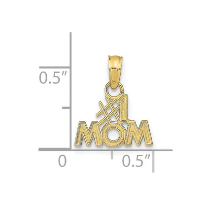 10K Yellow Gold 10K Polished #1 Mom Pendant