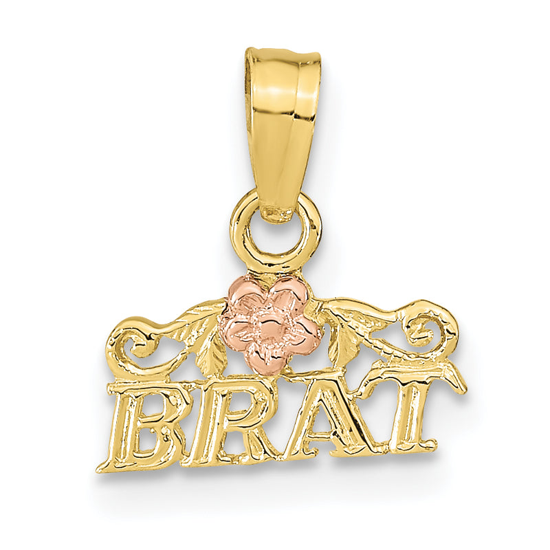 10K Two-Tone 10K Rose And Yellow Gold Brat Pendant