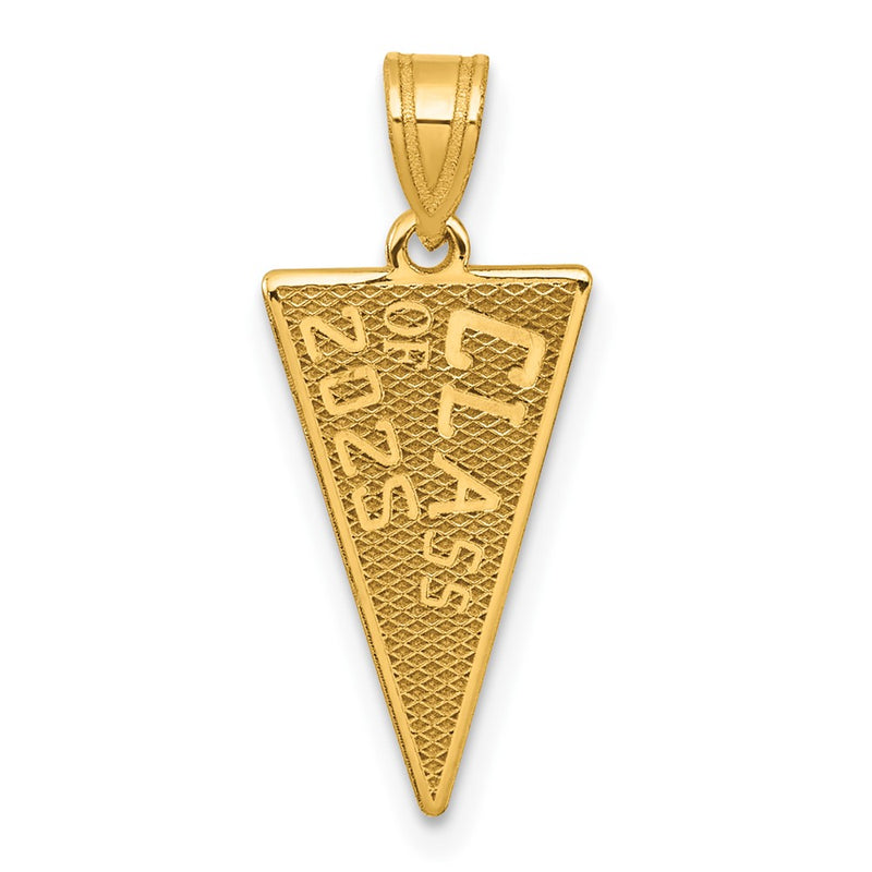 10K Yellow Gold 10K Class Of 2025 Rally Flag / Graduation Charm