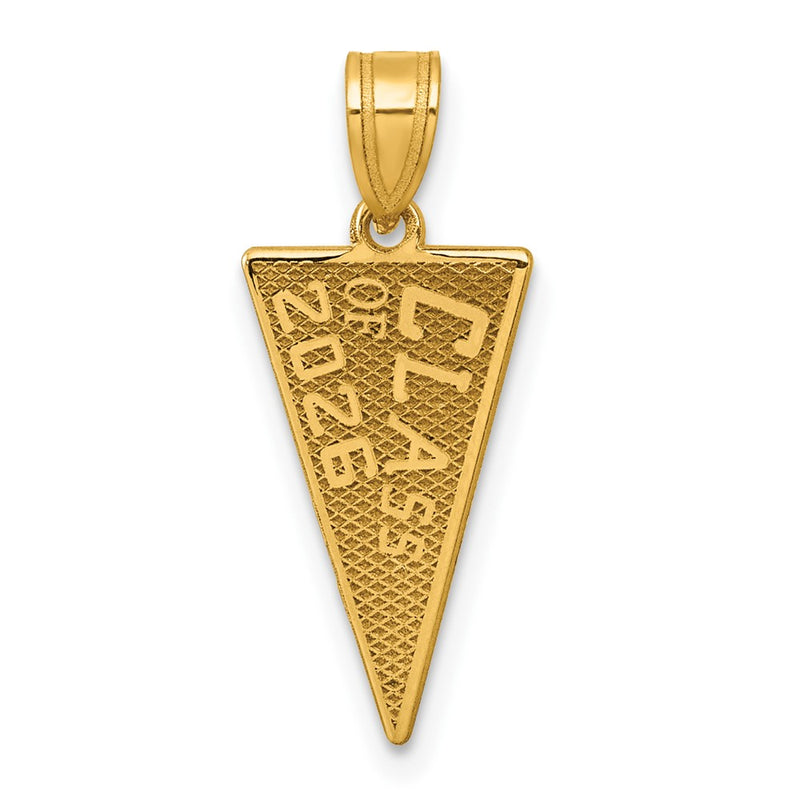 10K Yellow Gold 10K Class Of 2026 Rally Flag / Graduation Charm
