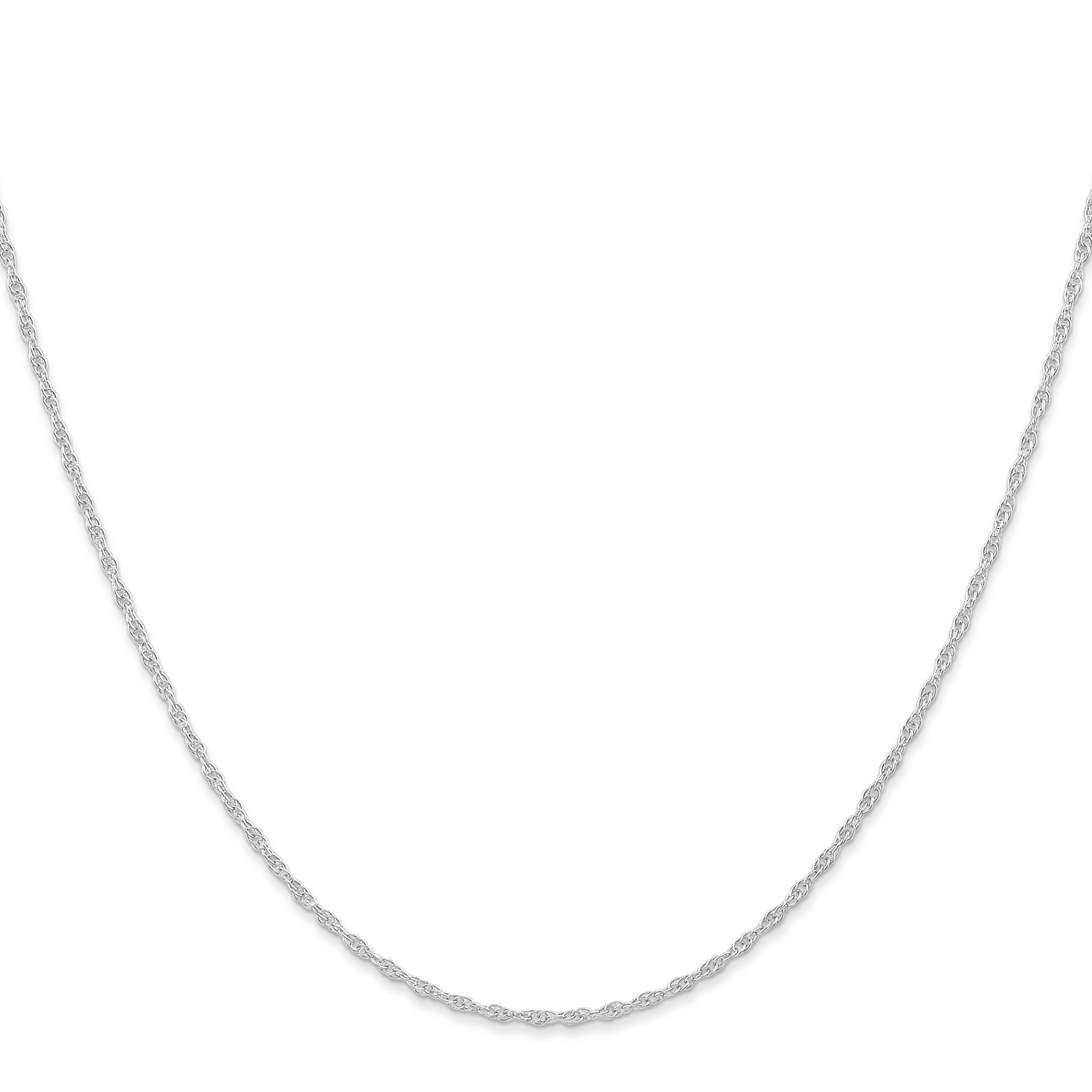 10K White Gold 10K 1.15mm Carded Cable Rope Chain