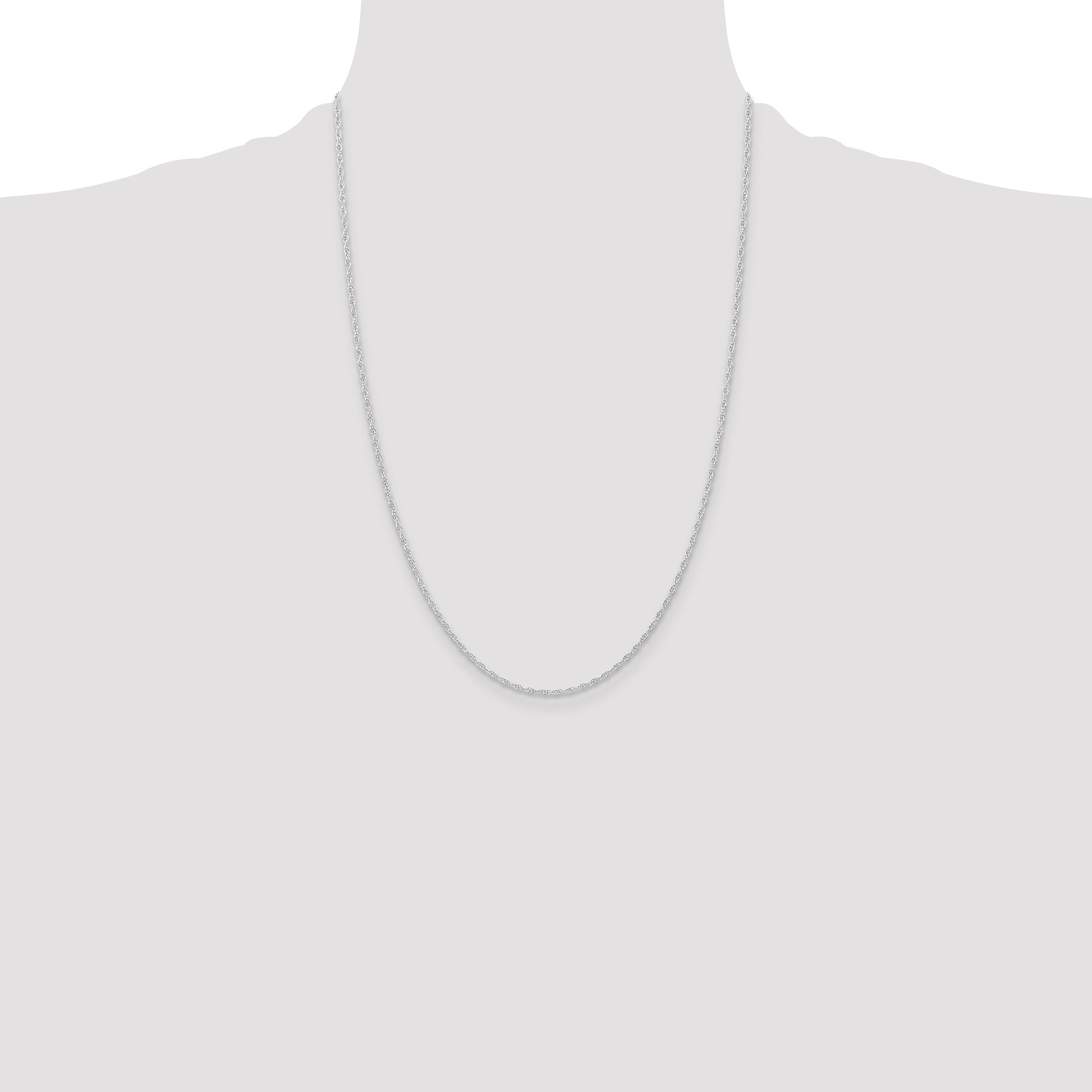10K White Gold 10K 1.15mm Carded Cable Rope Chain