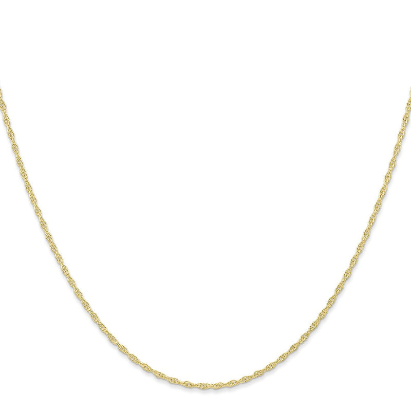 24 Inch 10K 1.15mm Carded Cable Rope Chain Necklace