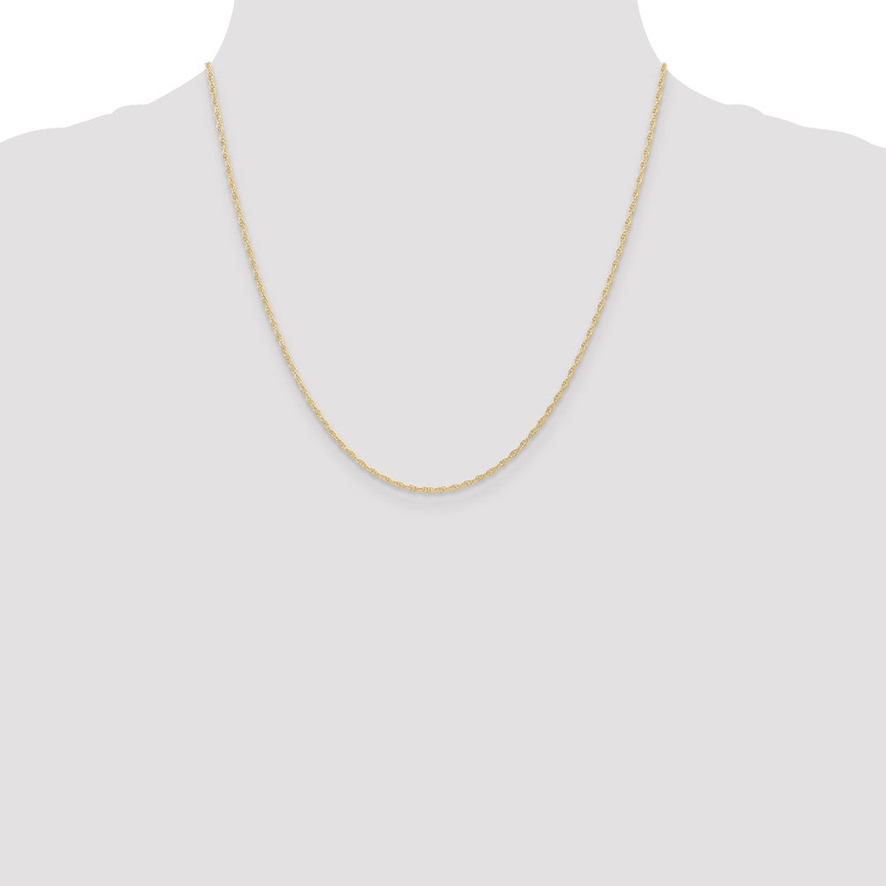 20 Inch 10K 1.15mmcarded Cable Rope Chain Necklace