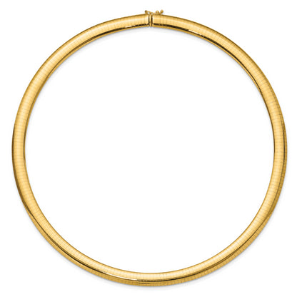 10K Yellow Gold 8mm Domed Omega Necklace