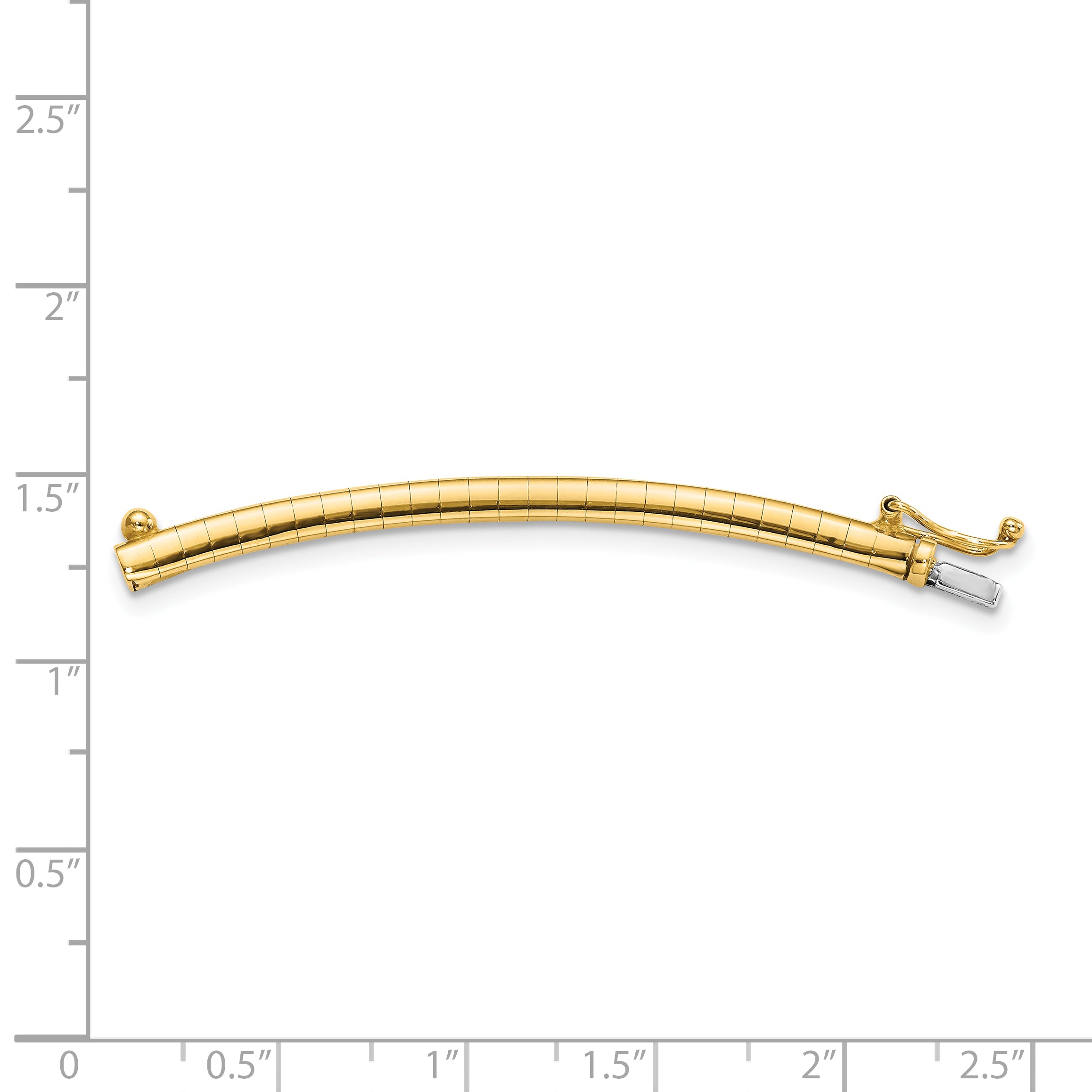 10K Yellow Gold 3mm Omega Extender For Necklace