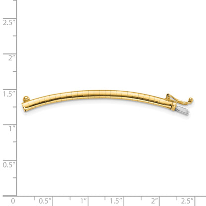 10K Yellow Gold 3mm Omega Extender For Necklace