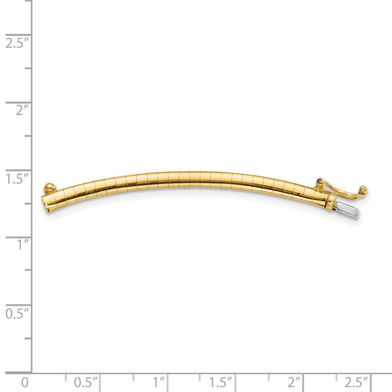 10K Yellow Gold 3mm Omega Extender for Necklace