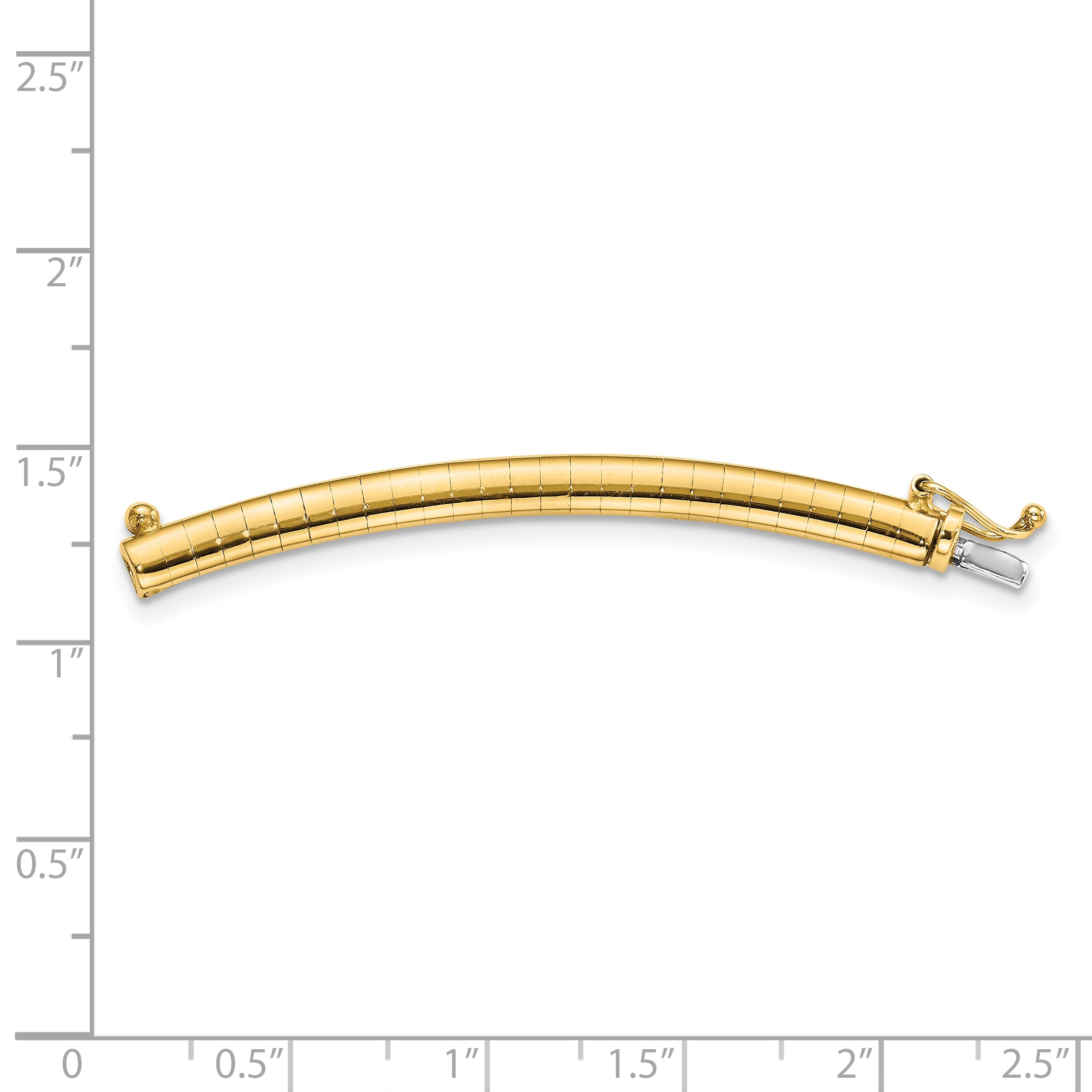 10K Yellow Gold 4mm Omega Extender For Necklace