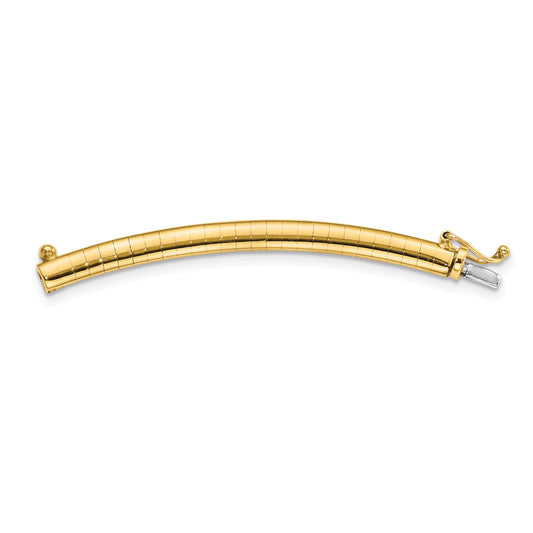 10K Yellow Gold 4mm Omega Extender For Necklace