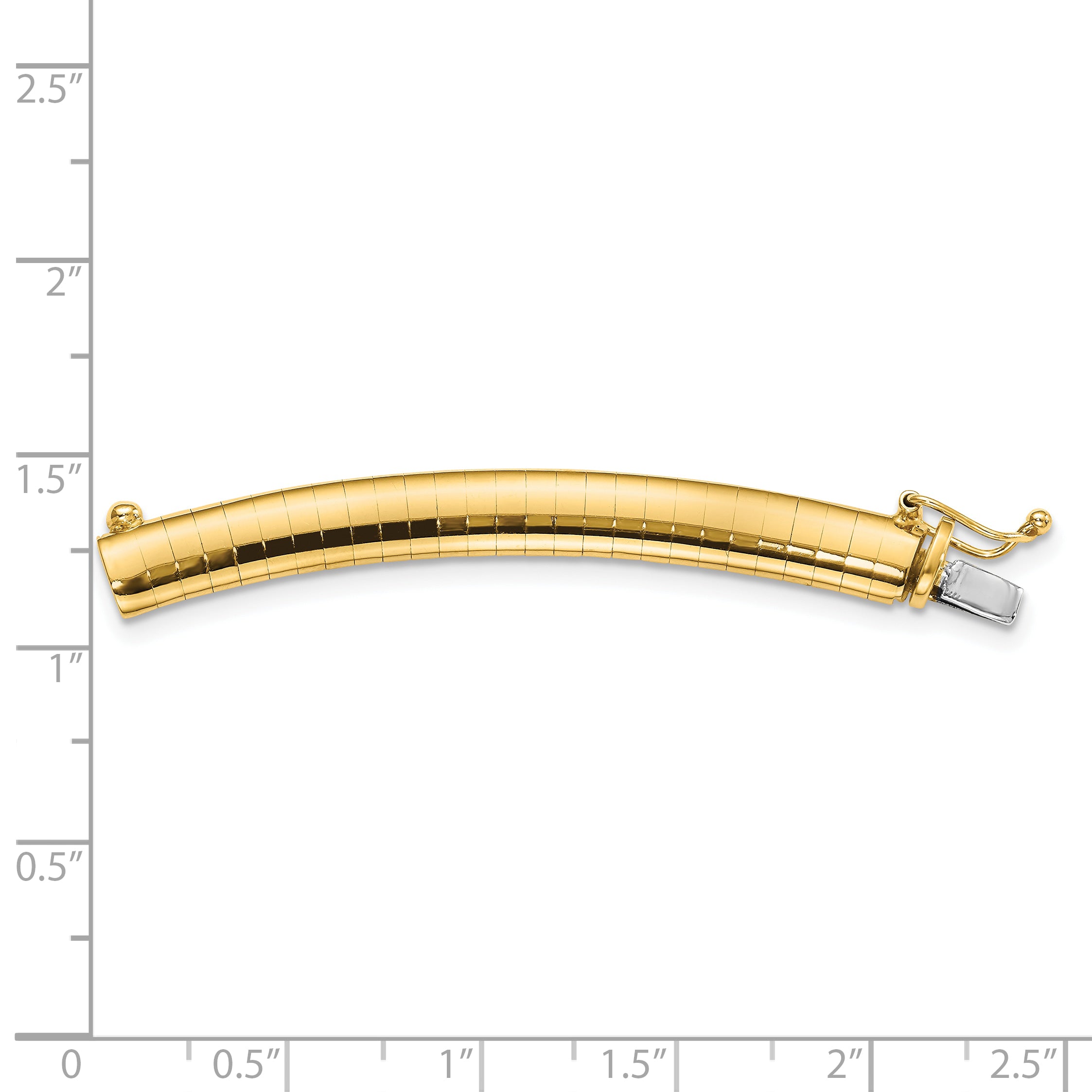 10K Yellow Gold 6mm Omega Extender For Necklace