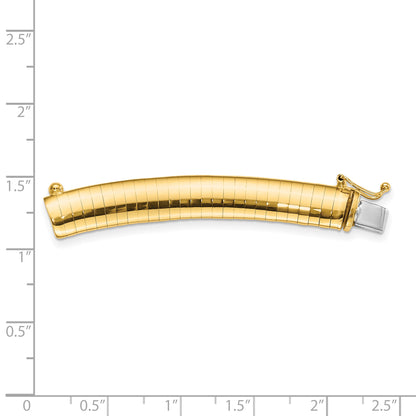 10K Yellow Gold 8mm Omega Extender For Necklace