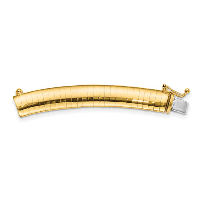 10K Yellow Gold 8mm Omega Extender For Necklace