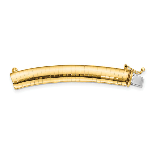 10K Yellow Gold 8mm Omega Extender For Necklace