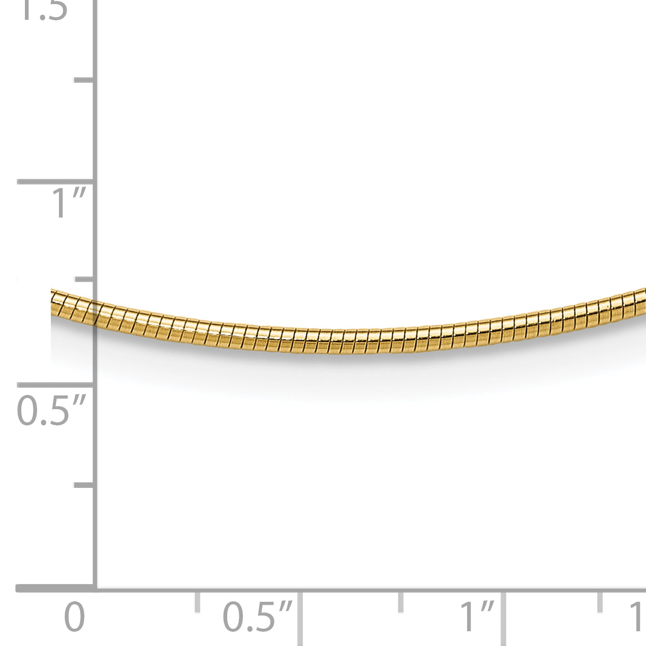 10K Yellow Gold 1.4mm Round Omega