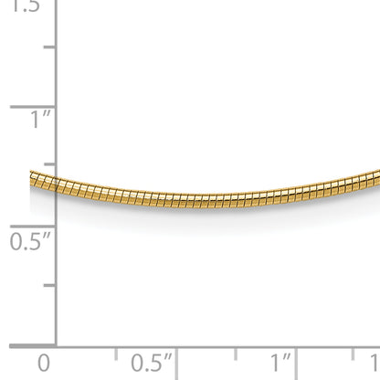 10K Yellow Gold 1.4mm Round Omega